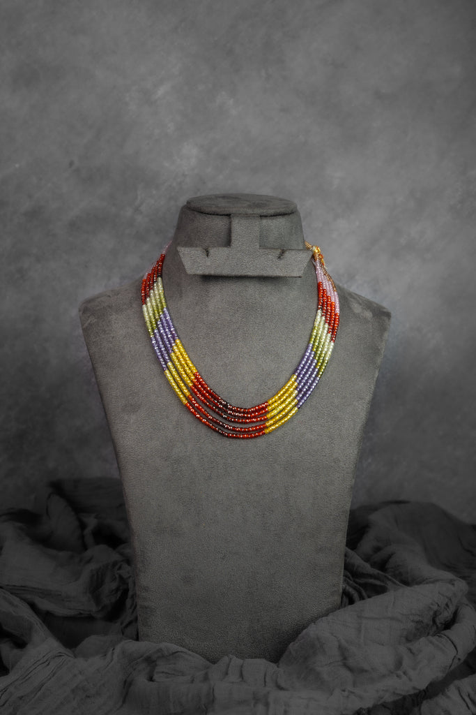 Multicolour Layered Beaded Necklace