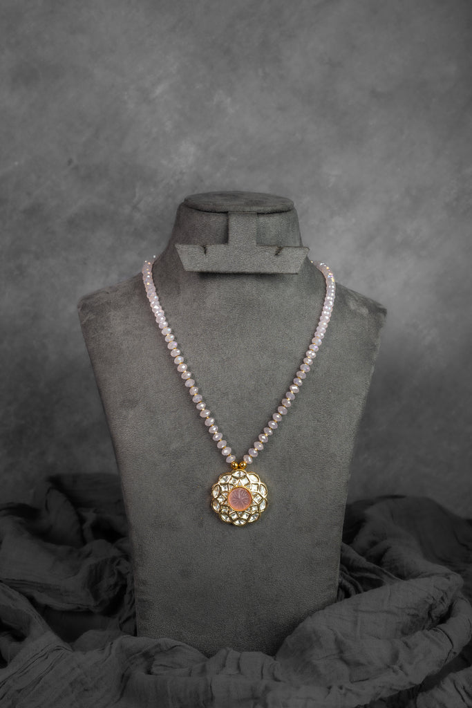 Rose Quartz Beads Mala Necklace
