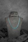 Turquoise Inlay Silver Chain
