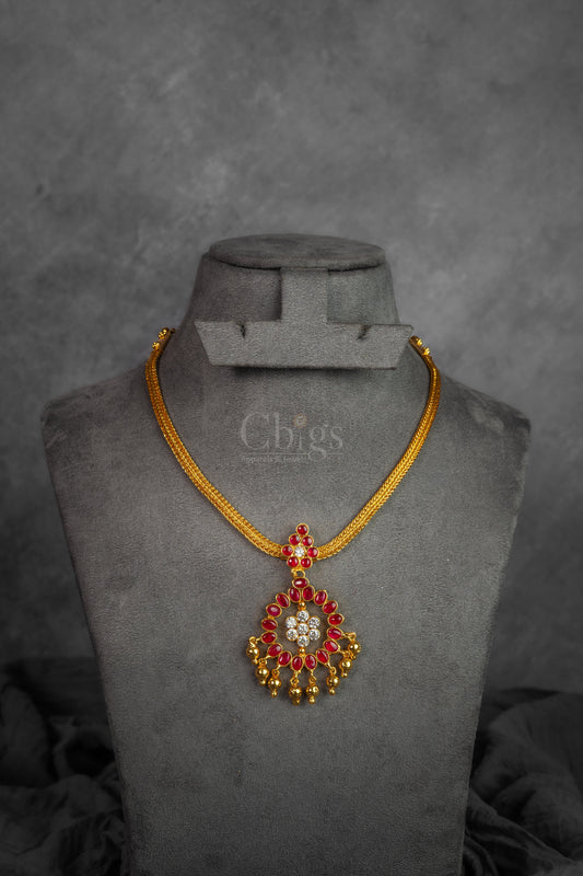 Ruby Kemp Pendant Necklace Set 