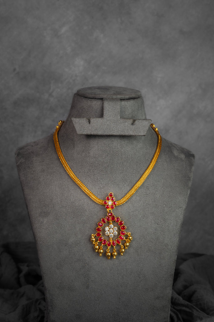 Ruby Kemp Pendant Necklace Set 