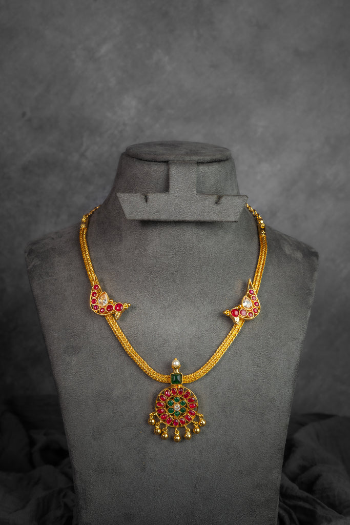 Peacock Kemp Pendant Necklace Set