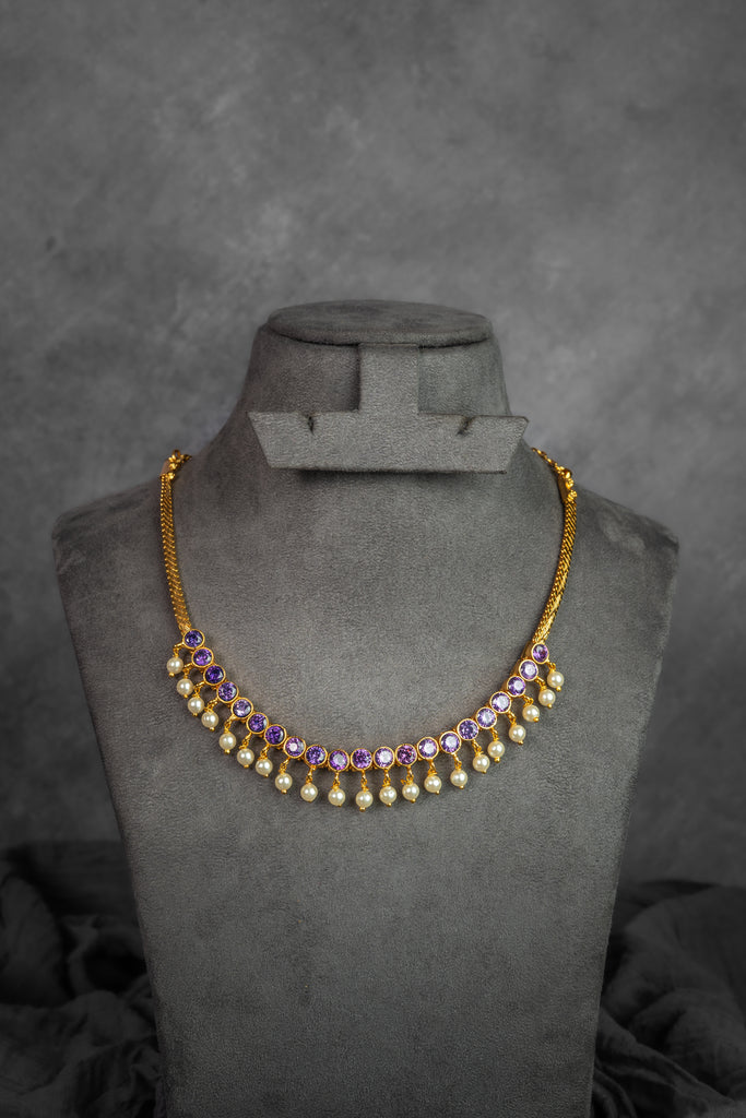 Amethyst Kemp Drop Necklace Set