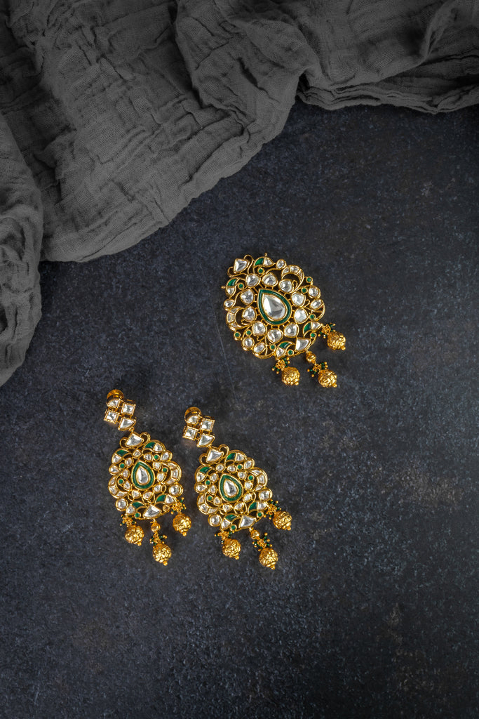 Emerald Kundan Pendant Set (VPS-161)