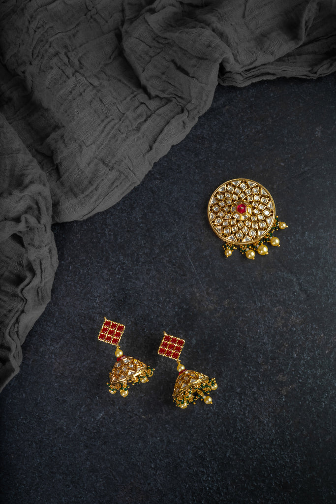 Floral Kundan Pendant Set (VPS-160)