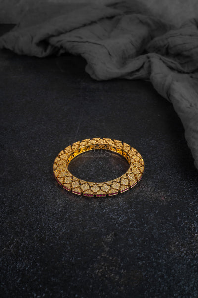 Traditional Ruby Accent Bangle