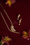 Pearl Curve Diamond Crush Necklace Set