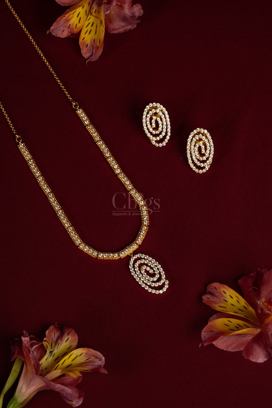 Halo Diamond Crush Necklace Set