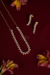 Elegant Floral Diamond Crush Necklace Set (A-180)