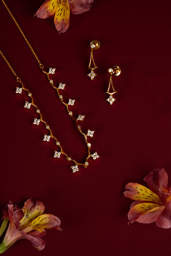 Star Diamond Crush Necklace Set (A-133)