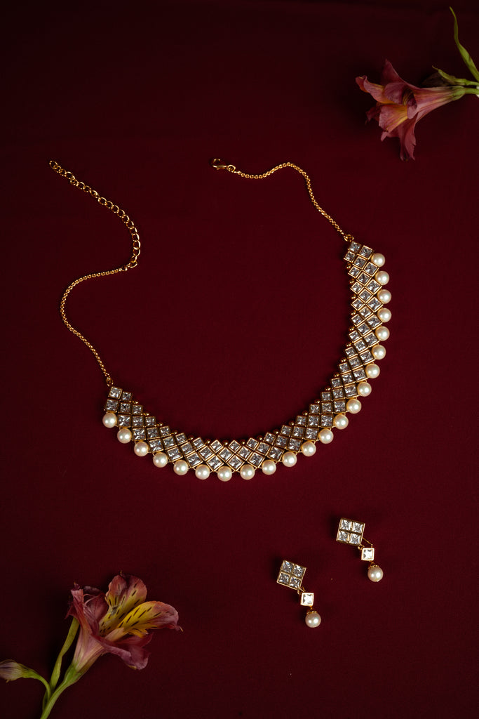 Royal ‘Jodha’ Diamond Crush Necklace Set (A-11)