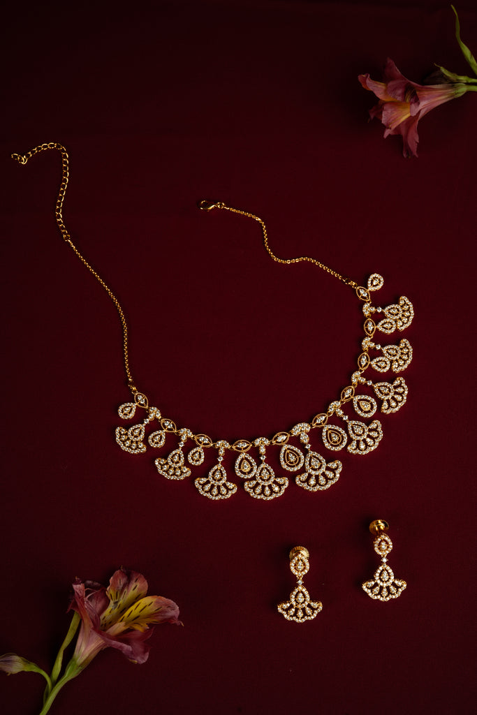 Royal Padmaja Diamond Crush Necklace Set (A-514)