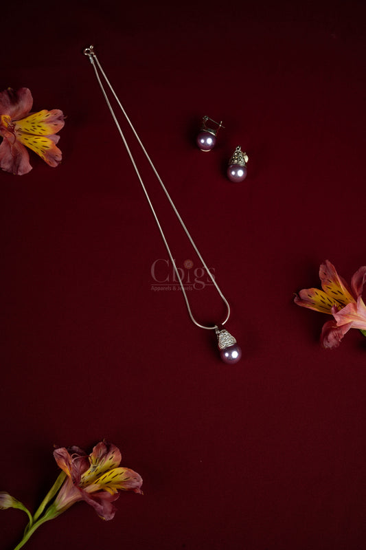 92.5 Silver Contemporary Pendant Set