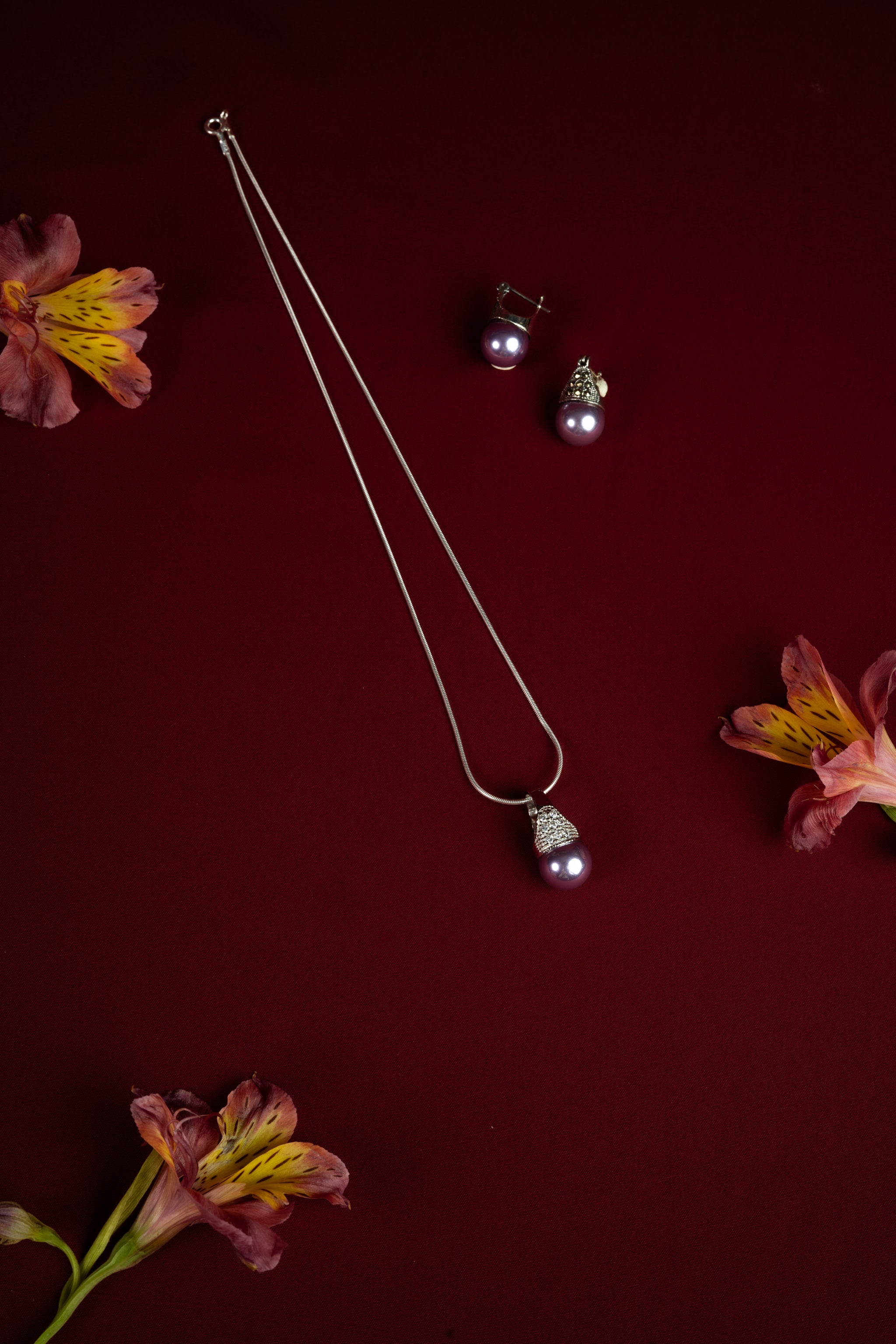 92.5 Silver Contemporary Pendant Set