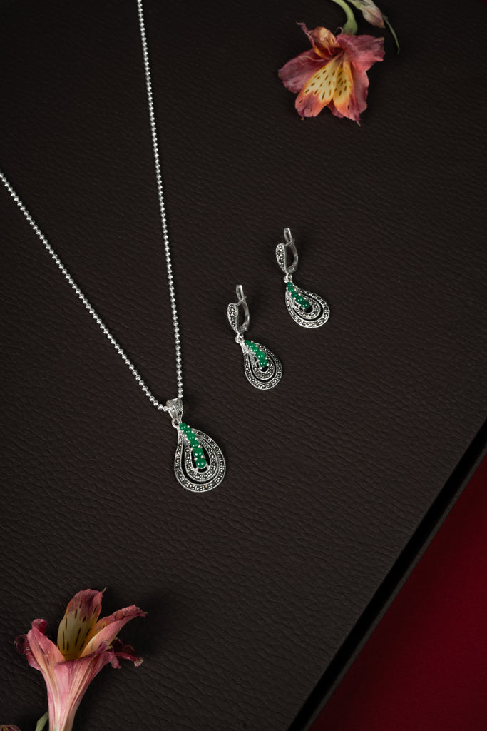 92.5 Silver Elegant Pendant Set