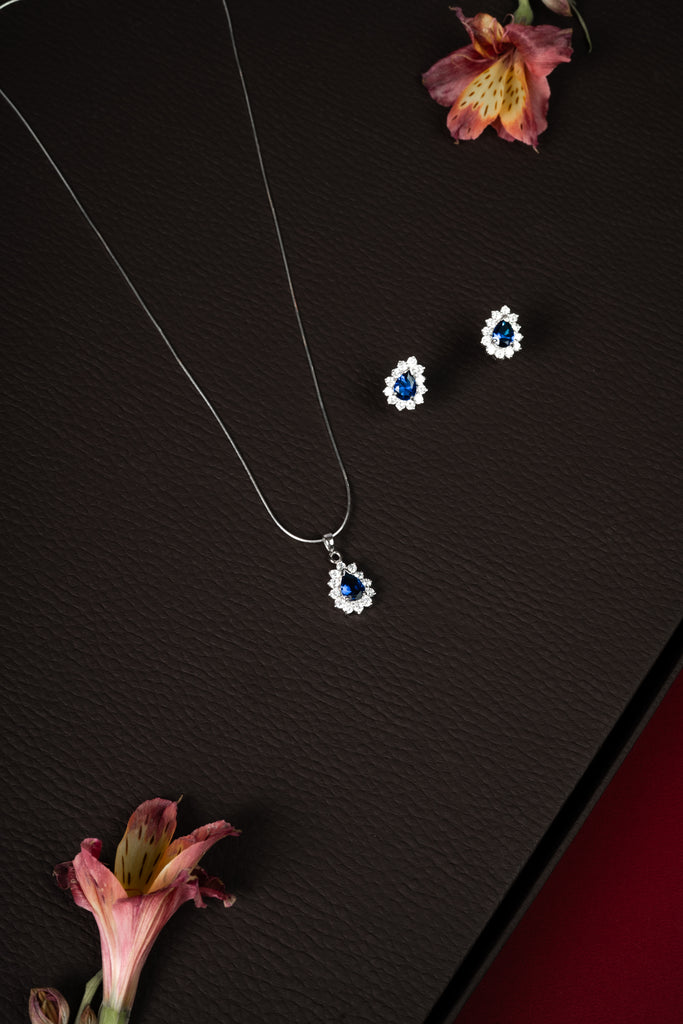 92.5 Silver Contemporary Pendant Set