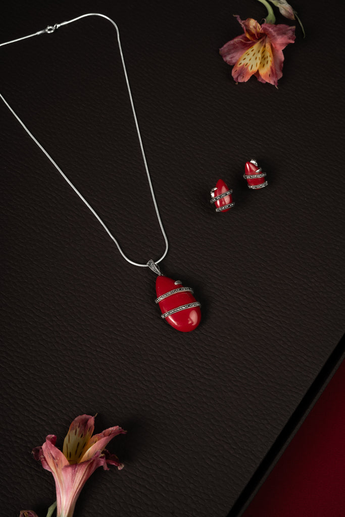 92.5 Silver Classic Pendant Set