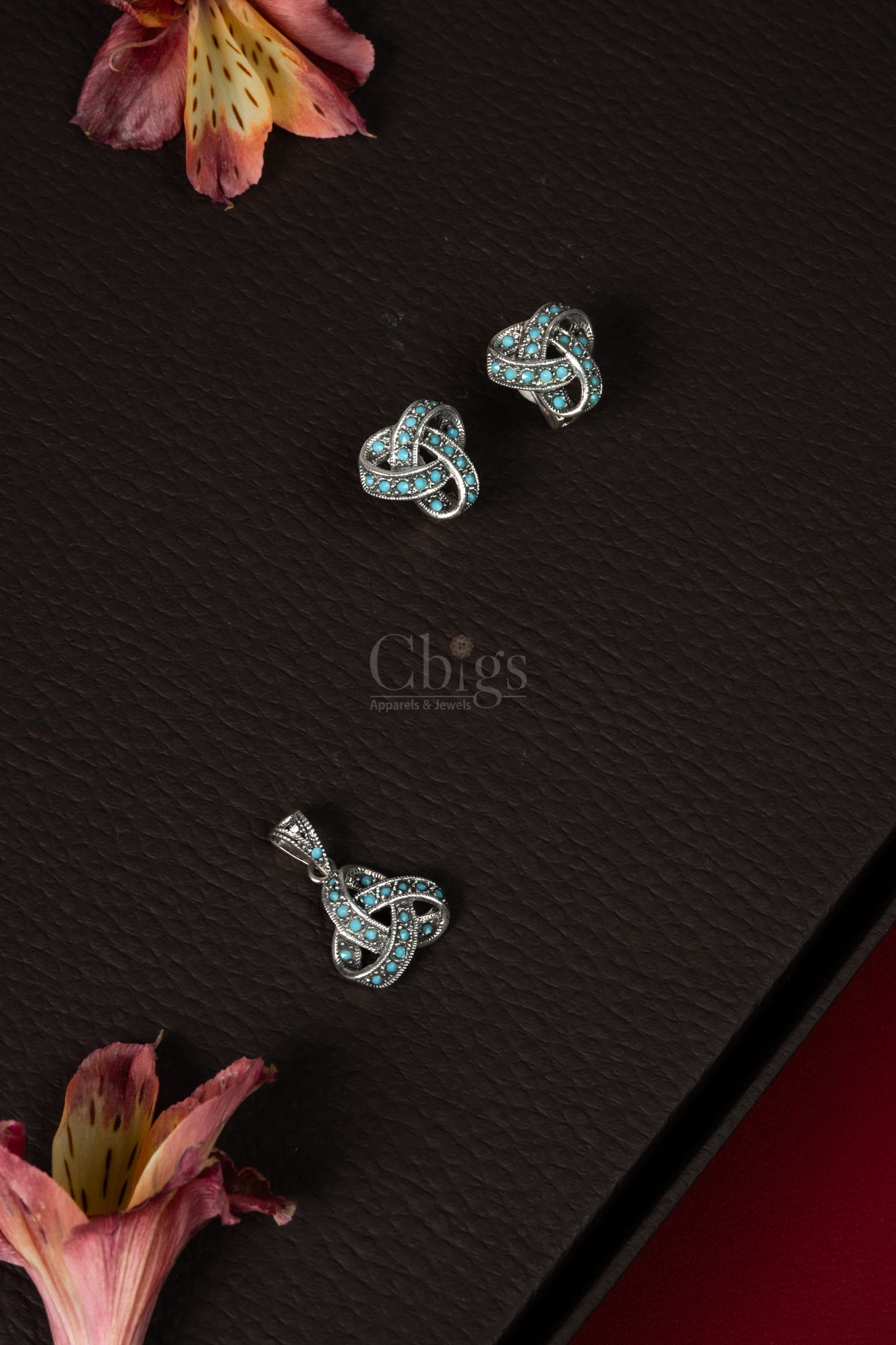 92.5 Silver Contemporary Pendant Set