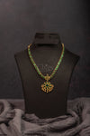Emerald Stone Long Kemp Attigai Necklace