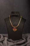 Emerald Double Layer Kemp Attigai Necklace
