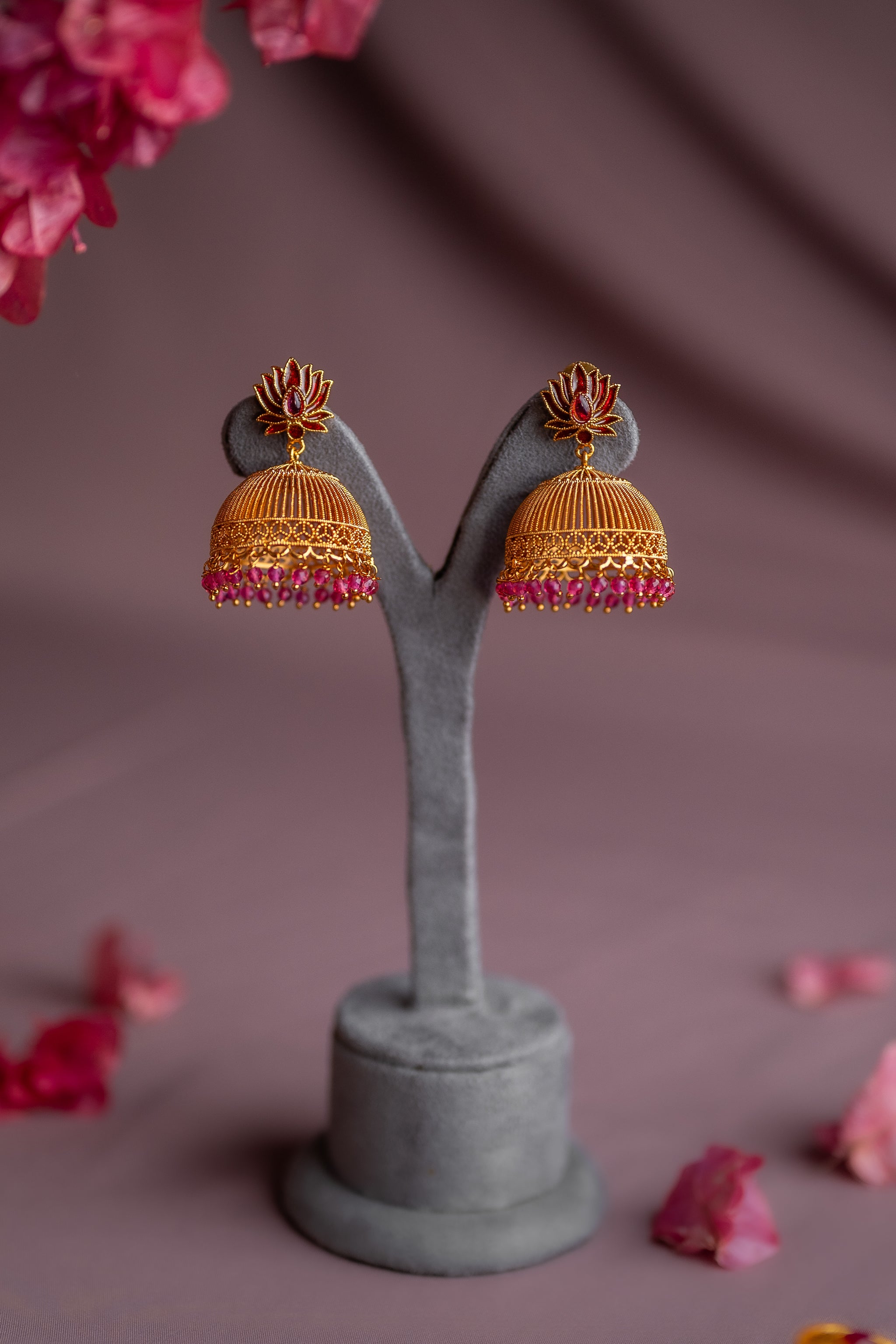 Ruby Lotus Antique Jhimki