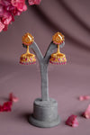 Coral Flower Pearl Antique Jhimki
