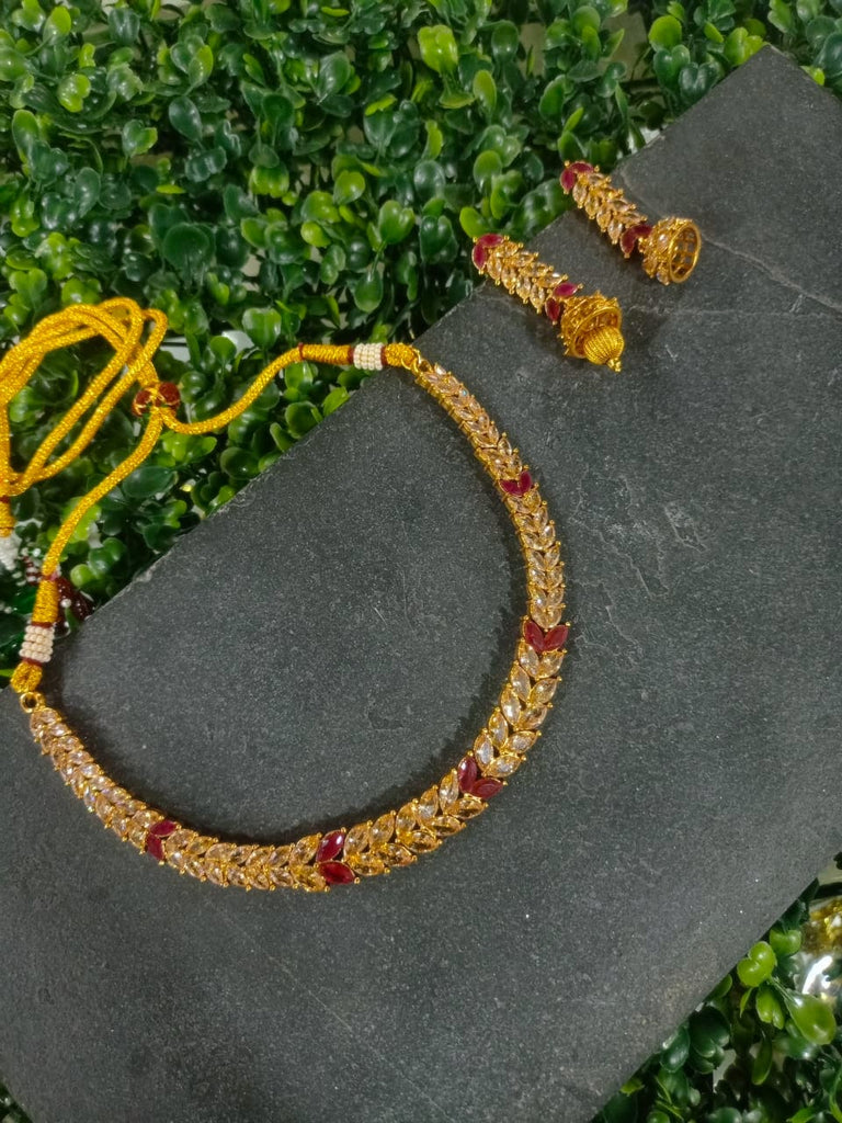 Gold Plated Polki Necklace