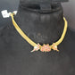 Ruby Lotus Peacock Antique Necklace