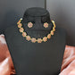 Ruby Petal Floral Antique Necklace Set