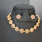 Ruby Petal Floral Antique Necklace Set