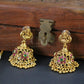 Ruby Emerald Peacock Coin Antique Necklace Set