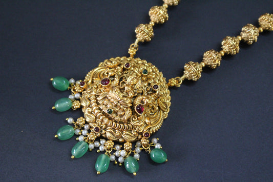 Lakshmi Green Drop Antique Haram Set