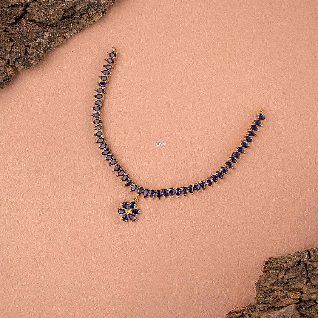 Chic Blue Shap Necklace