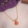 Ruby Kemp Stone Floral Pendant Long Attigai