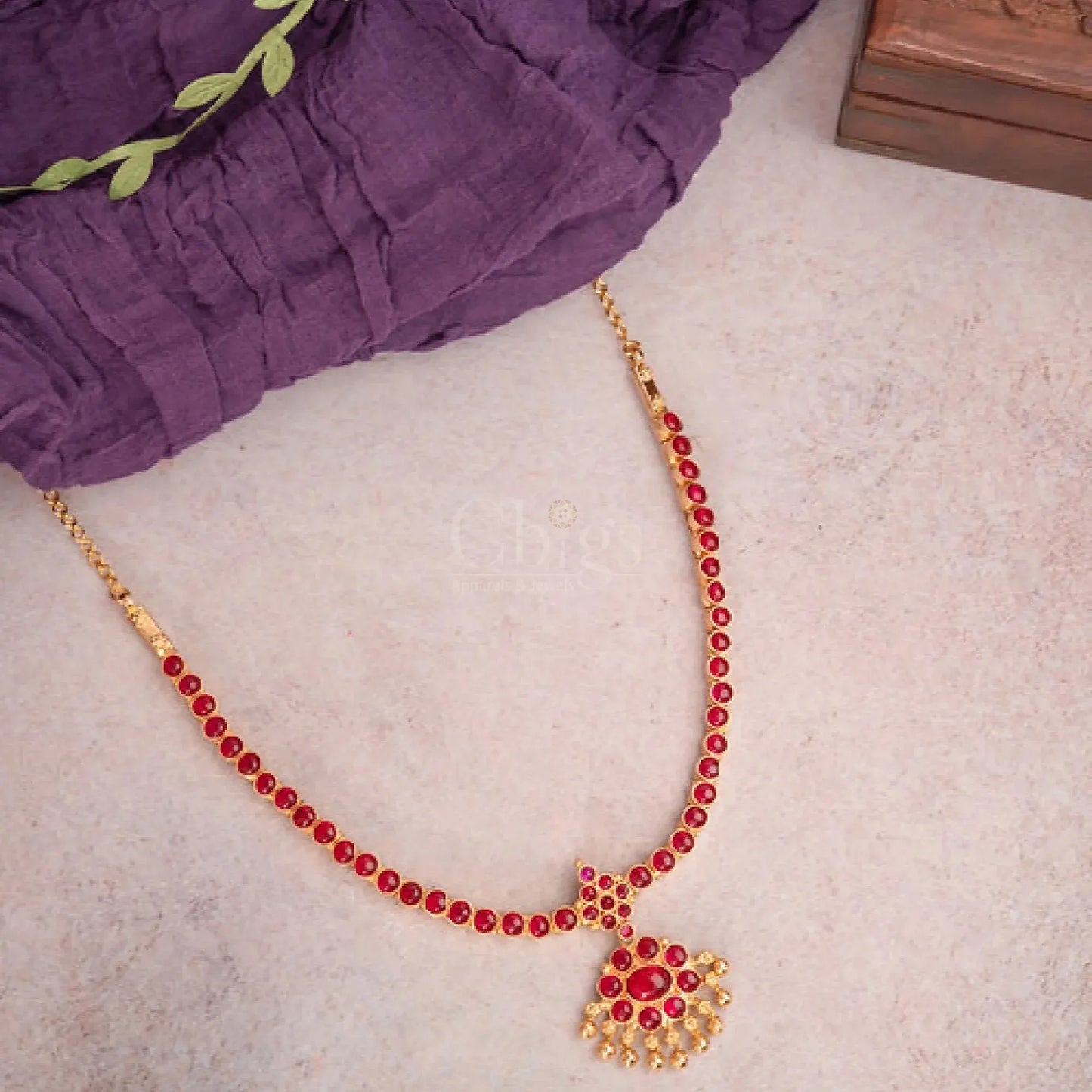 Ruby Kemp Round Stone Long Attigai
