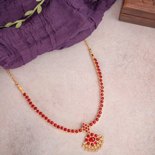 Ruby Kemp Round Stone Long Attigai