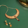 Antique Kundan Ruby Green Choker Set