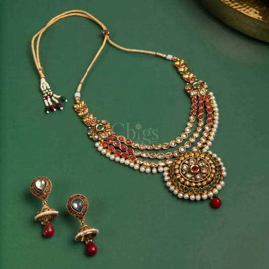 Antique Multi-Strand Ruby Necklace Set