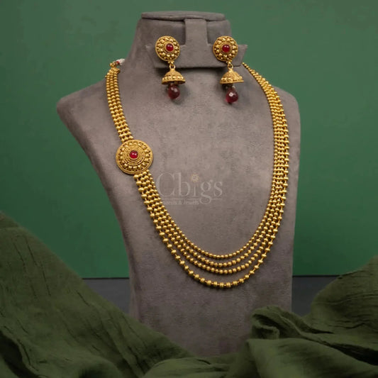 Antique Side Medallion Haaram Set
