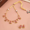 Traditional Pink and Gold Necklace Set