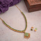 Emerald Kemp Stone Long Double side Attigai with stud