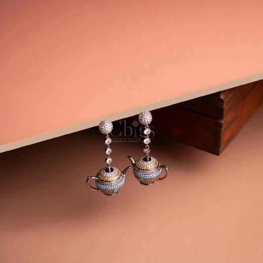 Whimsical Teapot Dangler Earrings