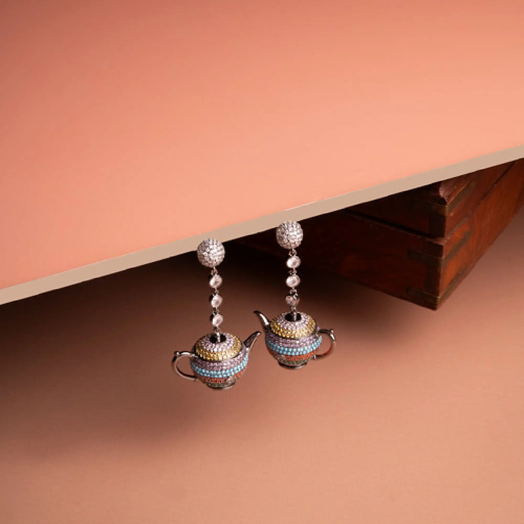 Whimsical Teapot Dangler Earrings