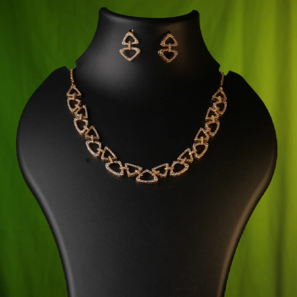 Syrah Diamond Crush Necklace Set – Modern, Sleek & Sophisticated