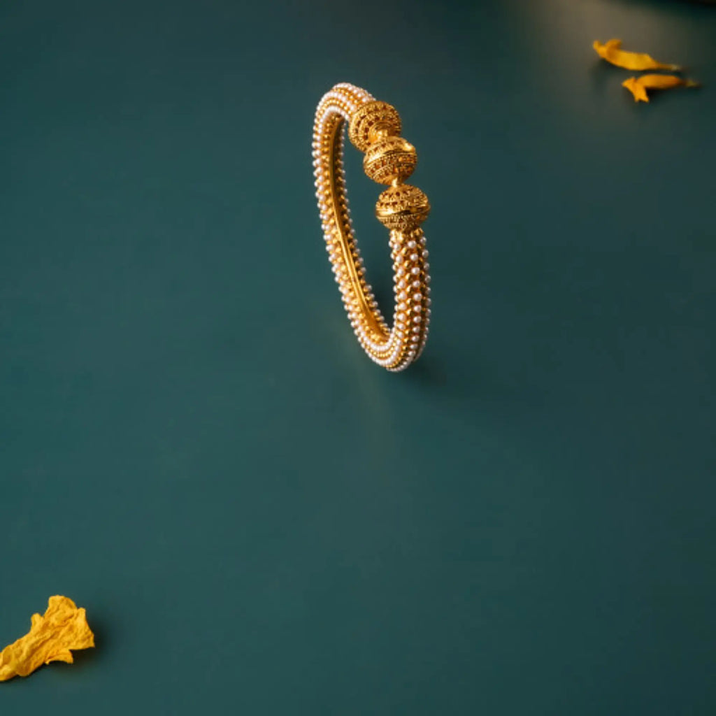 Antique Pearl Ball Kada Bangle  – Size 2.4 (Pair)