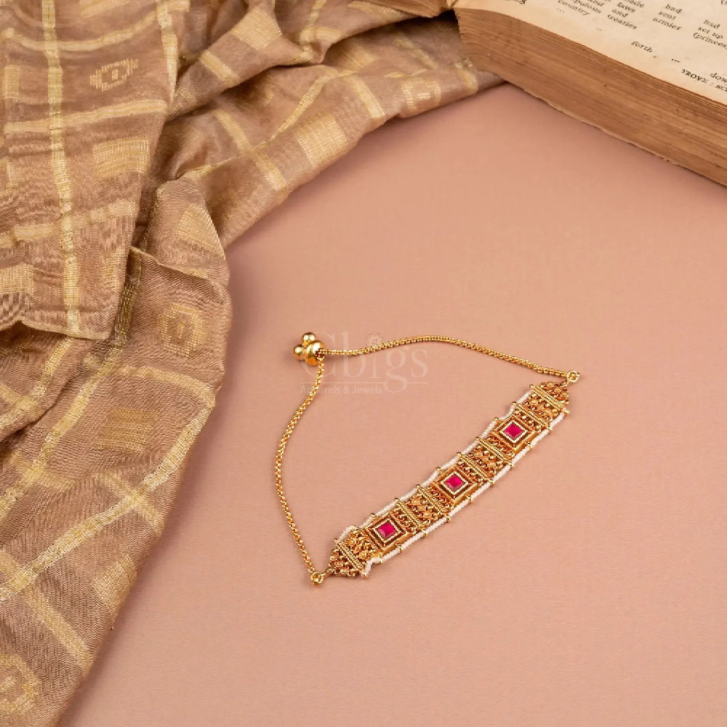 Ruby Glint Diamond Crush Bracelet