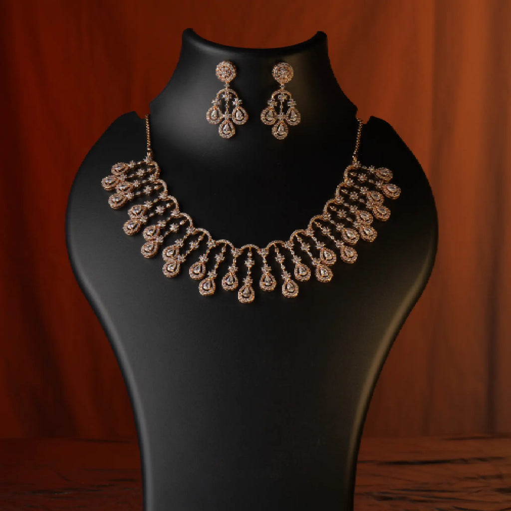 Neha Diamond Crush Statement Neckpiece – Drape Yourself in Radiance