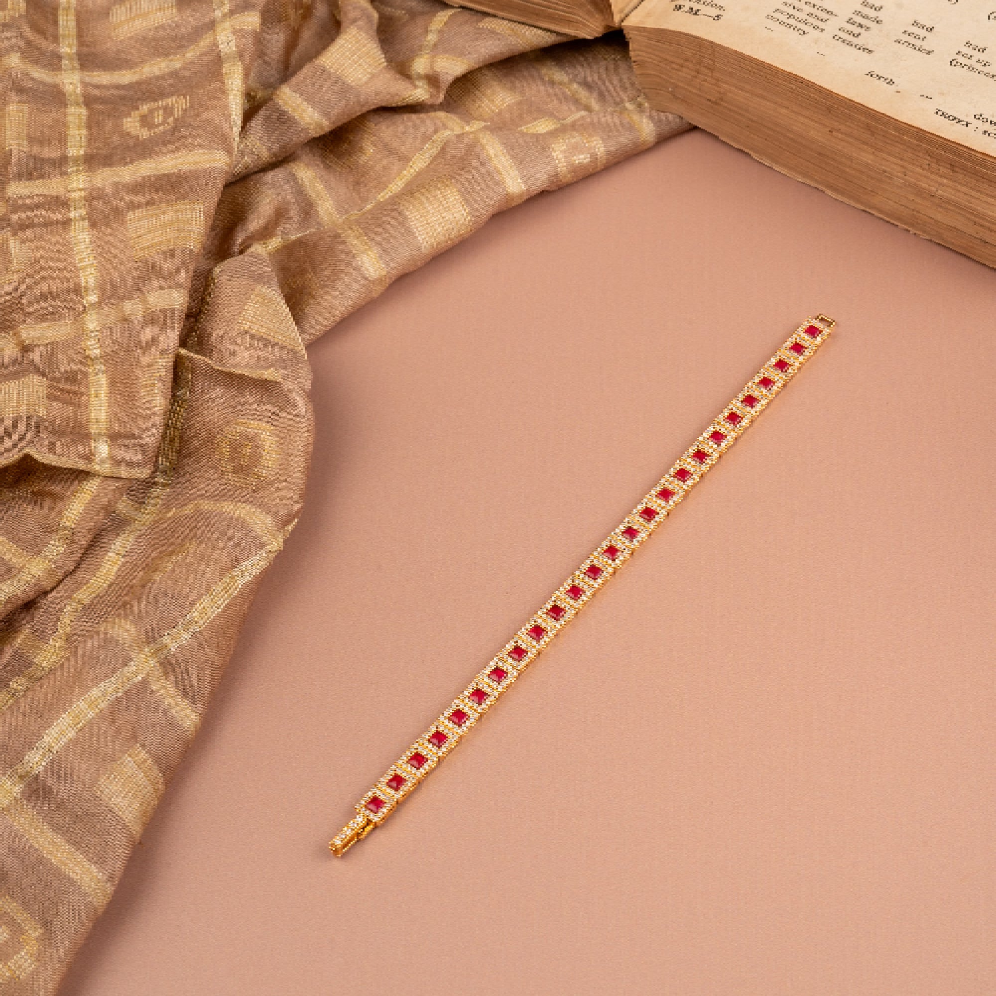 Royal Ruby Grid Bracelet