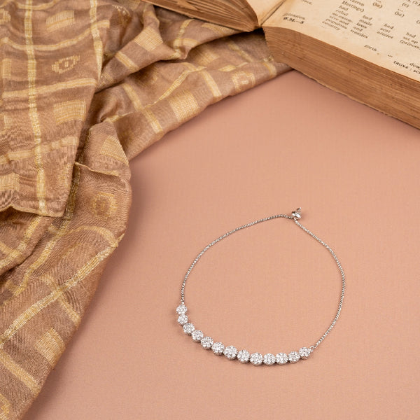Silver Floral Ball Bracelet