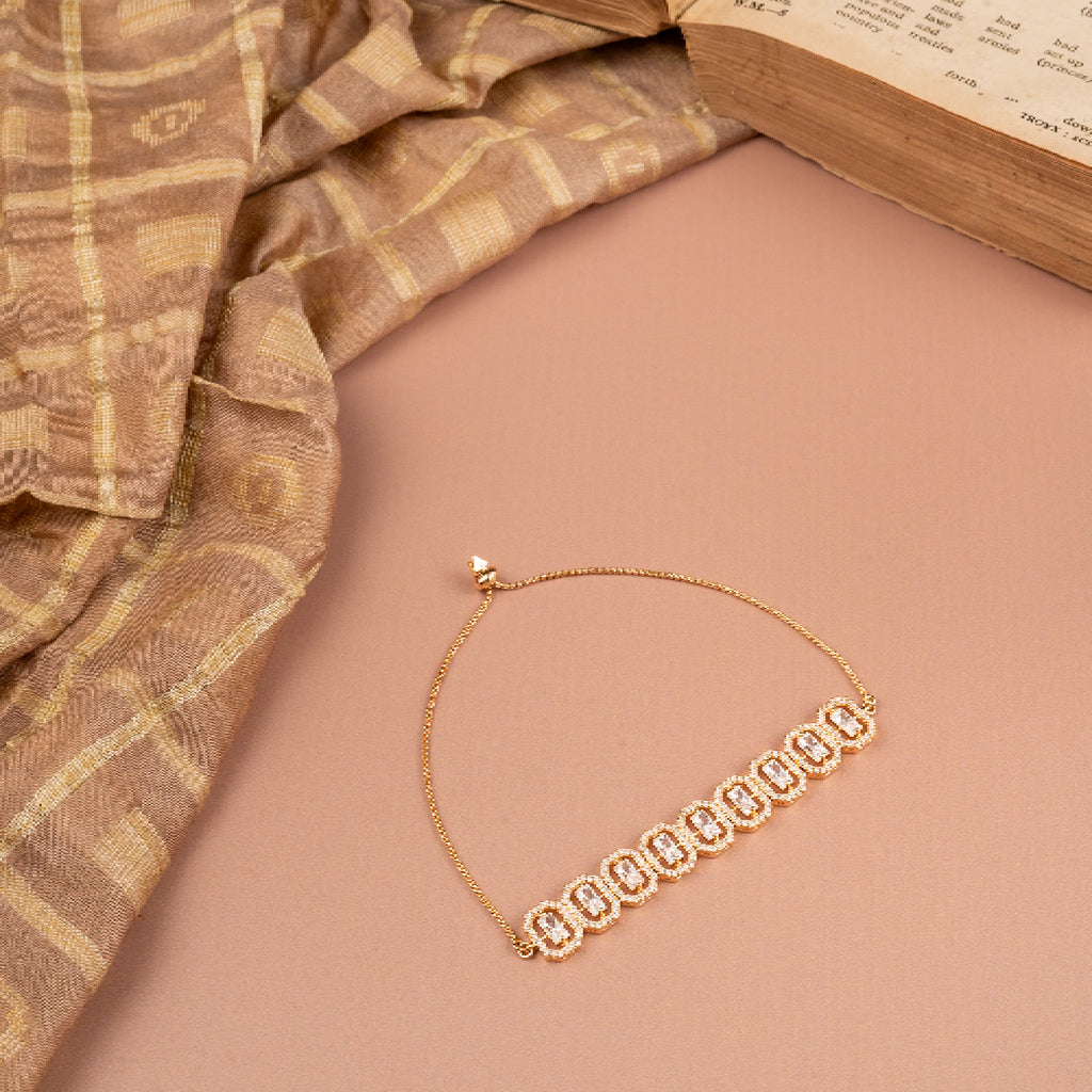 Oval Rose Halo Bracelet